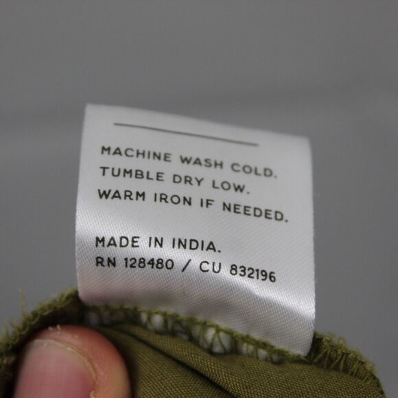 Pact Pants Womens Extra Large Organic Cotton Twill Straight Leg Utility Green - Picture 13 of 13